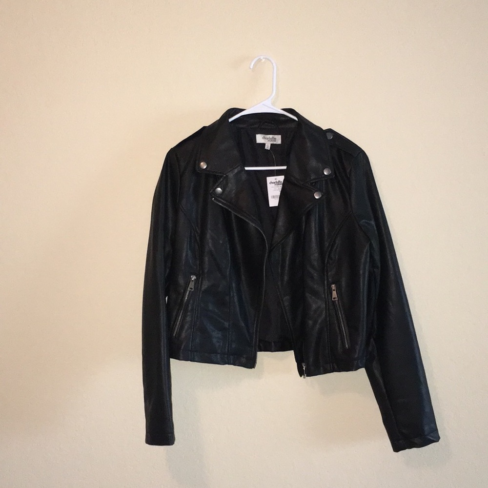 Black leather jacket